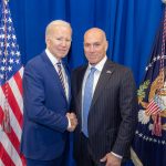 President Joe Biden participates in a photo line, Tuesday, January 31, 2023, at the West Side Rail Yard in New York. (Official White House Photo by Adam Schultz)